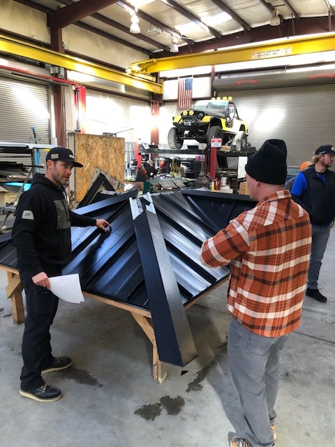 training instructor at metal formers inc in mt juliet teaching about metal roofs