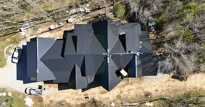 Metal underlayment on roof.