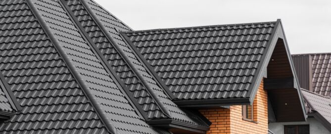 A house with a metal roof.